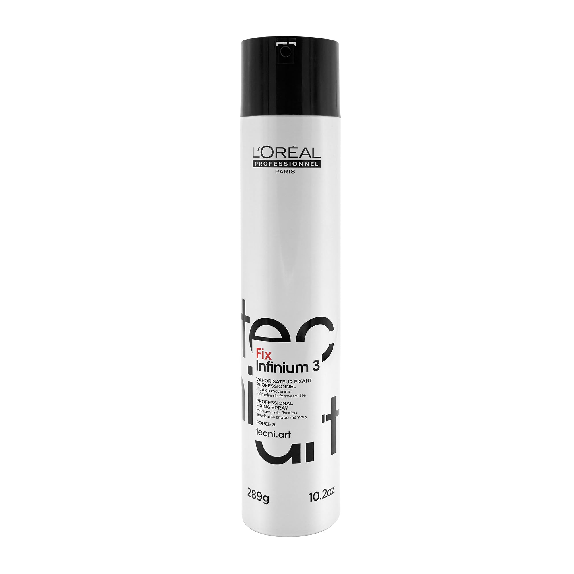 L'Oréal Professionnel Fix Infinium 3 - Medium Hold Hairspray For Lasting Shape and Shine, Reduces Frizz Without Stiffness, Packaging May Vary