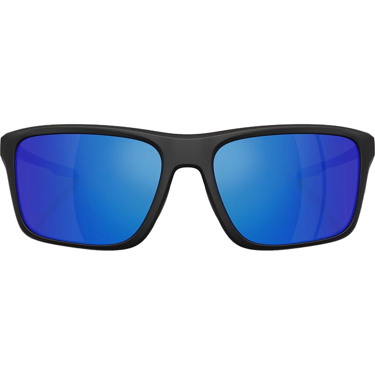 Native Eyewear Men's XD9043 Tavern Square Sunglasses, Matte Black/Blue Mirrored Polarized, 57 mm