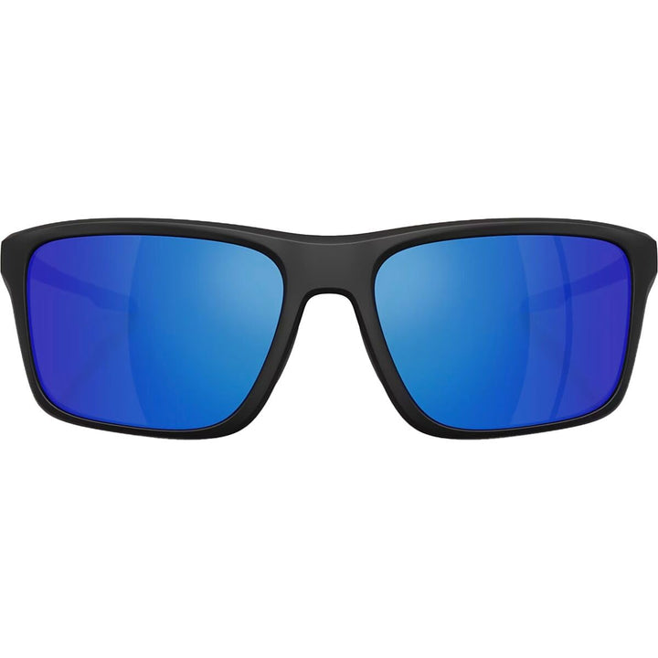 Native Eyewear Men's XD9043 Tavern Square Sunglasses, Matte Black/Blue Mirrored Polarized, 57 mm
