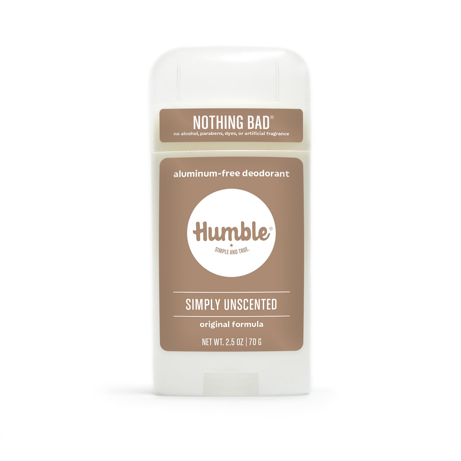 Unscented, 1-Pack: Humble All Natural Deodorant, Aluminum And Paraben Free, Cruelty Free Menâ€™S And Womenâ€™S Deodorant, Simply Unscented, 1-Pack