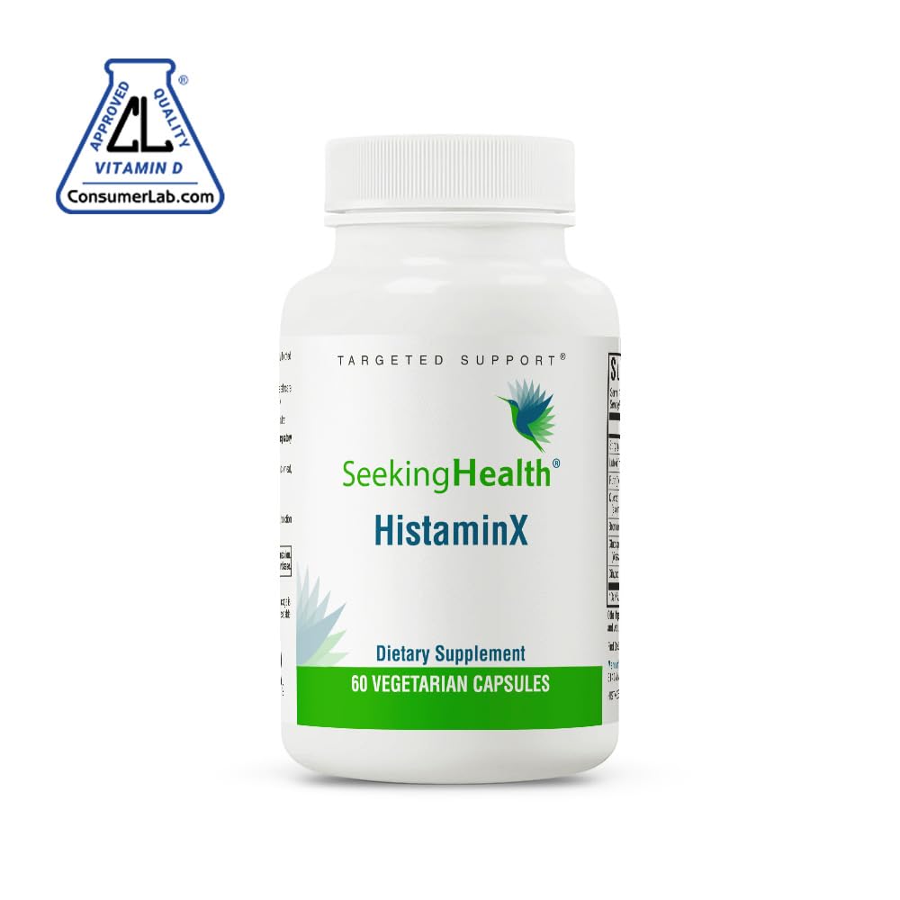 Seeking Health HistaminX, Histamine Support with Bioflavonoids, Natural Nettle, Quercetin, Rutin, Bromelain, for Immune System and Inflammation Support, Seasonal Support, Vegetarian (60 Capsules)