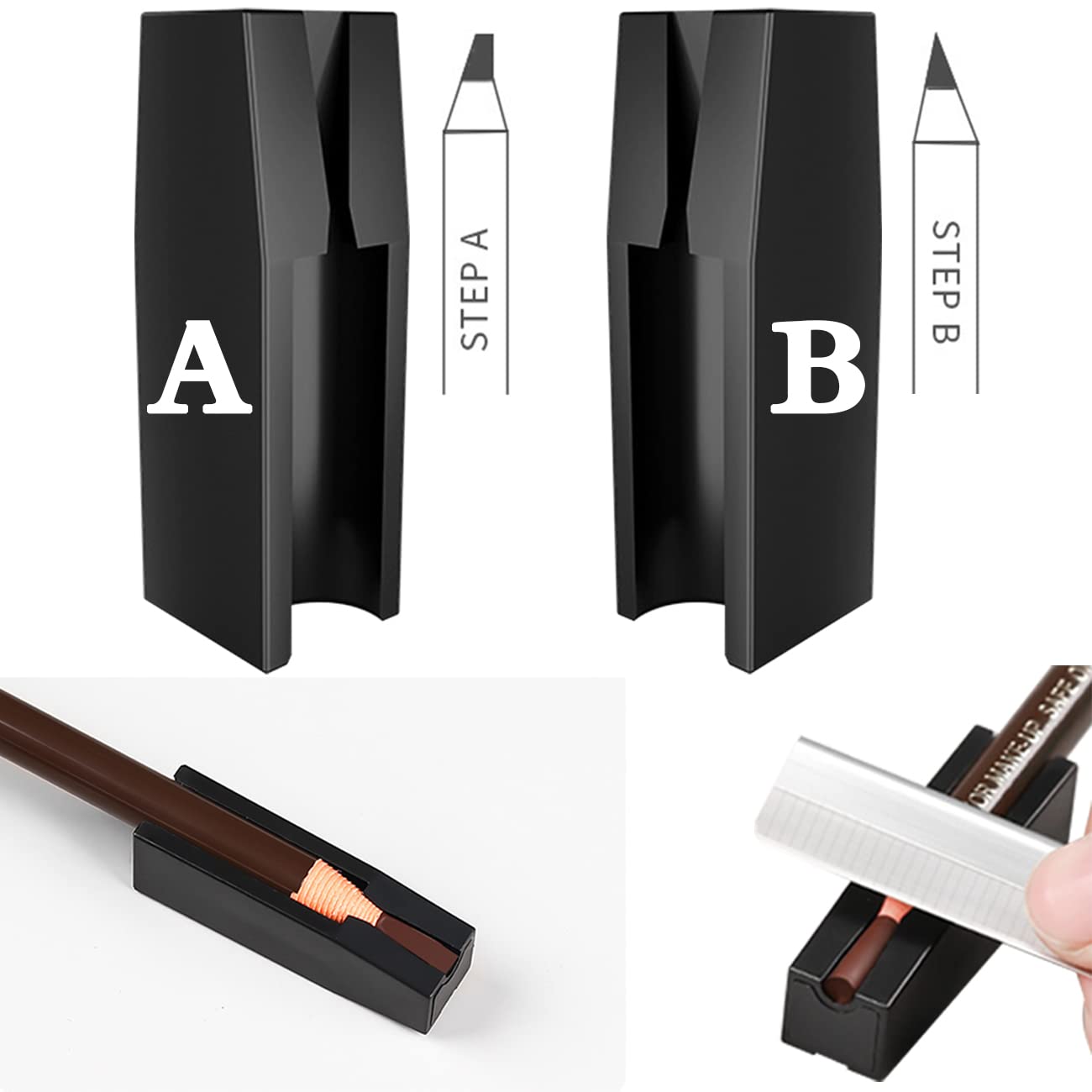 Waterproof Eyebrows Pencil Tattoo Makeup And Microblading Supplies Kit-Permanent Eye Brow Liners In Wa(including :12 eyebrow pens, 2 eyebrow knives, 3 eyebrow card, 2 pencil sharpeners)