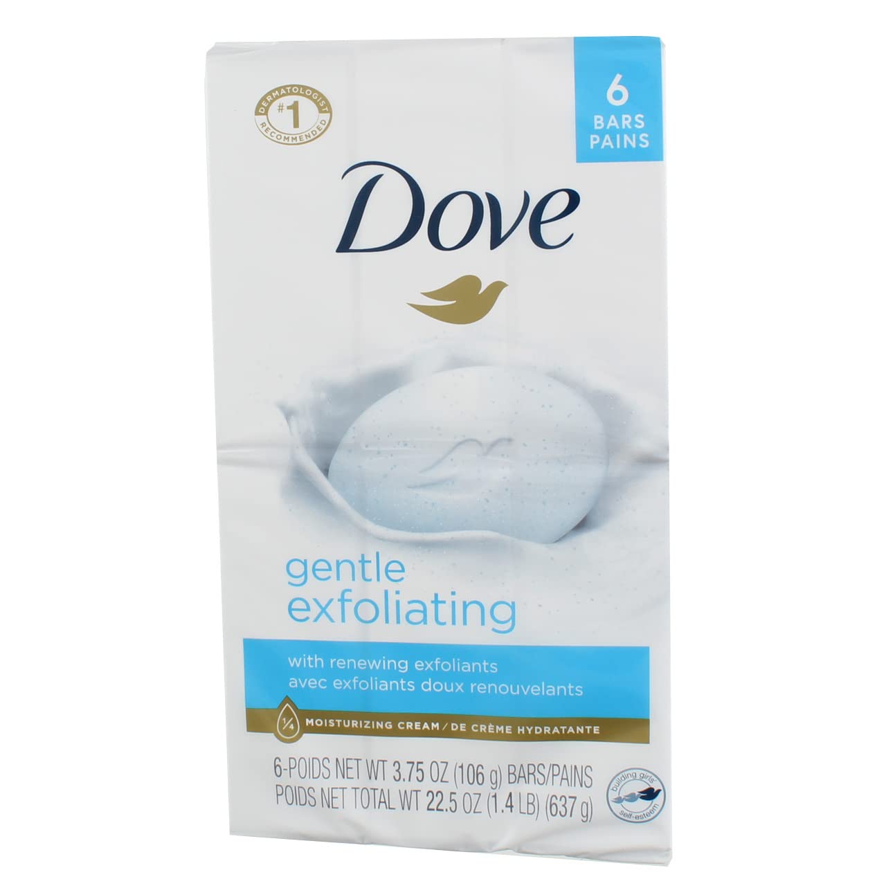 Dove Gentle Exfoliating Beauty Bars 4 oz, 6 bars