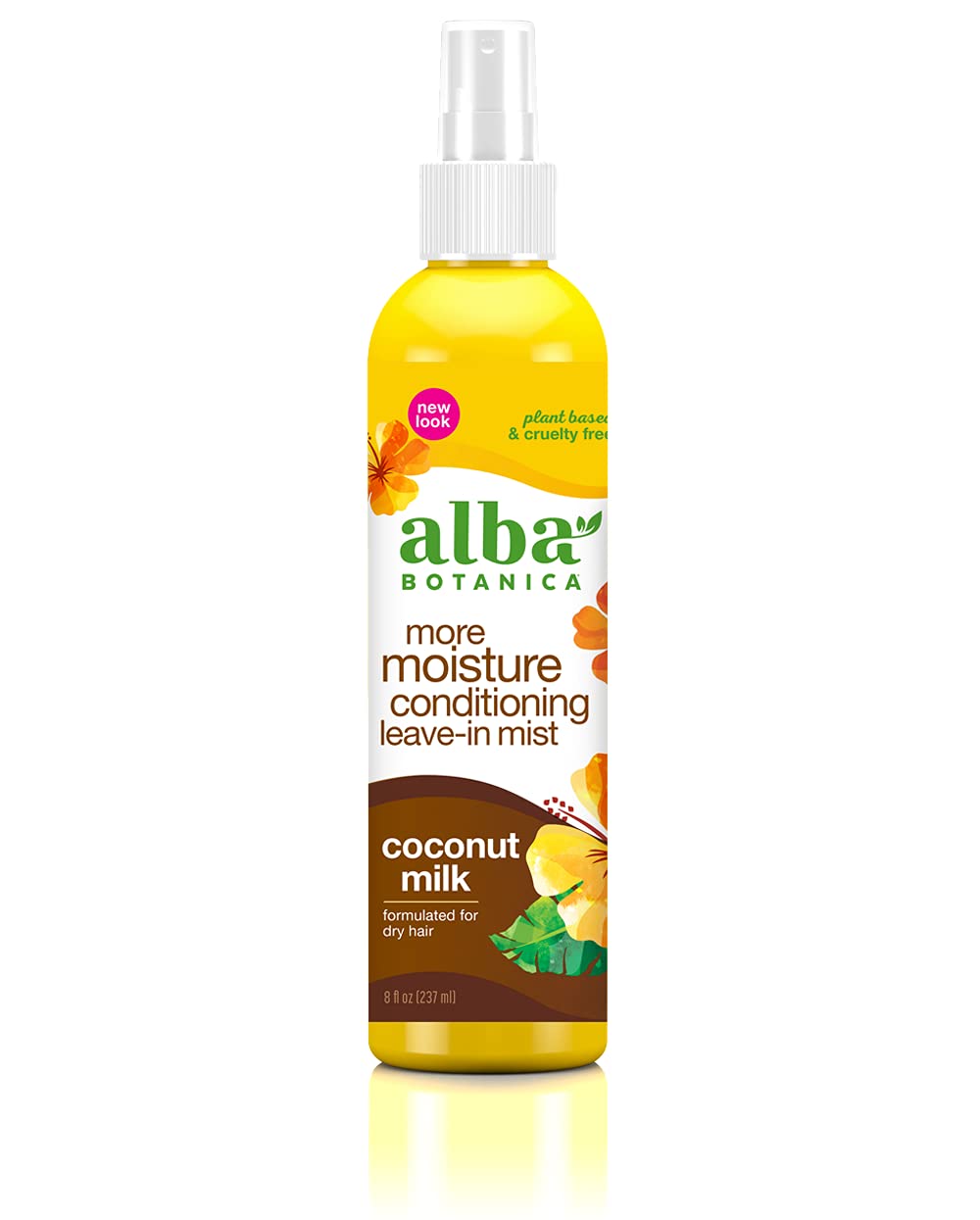 Alba Botanica Drink It Up Coconut Milk Hawaiian Leave-In Conditioning Mist, Orange , 8 oz.