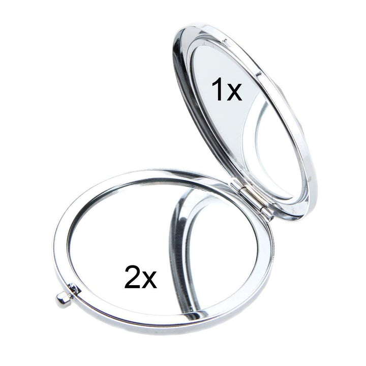 TANG SONG 12Pcs Different Colors Double Compact Cosmetic Makeup Round Pocket Purse Magnification Jewel Mirror