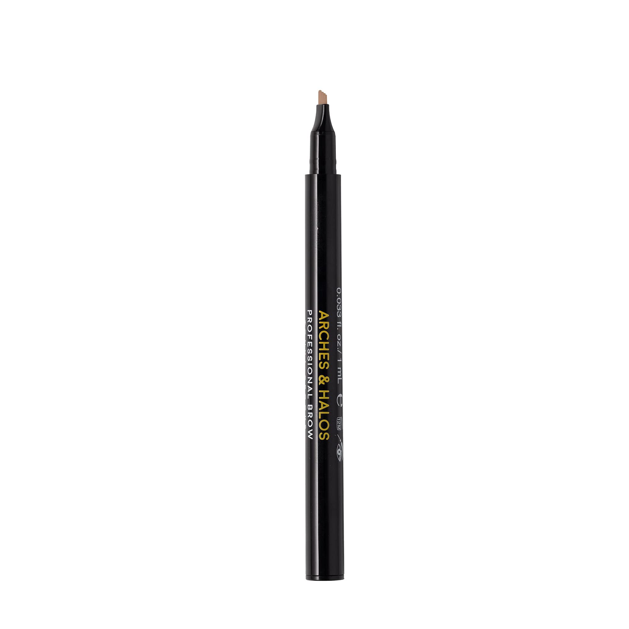 Arches & Halos Microblading Brow Shaping Pen - For a Fuller, More Defined Brow - Long-lasting, Smudge Resistant, Rich Color - Vegan and Cruelty Free Makeup - Sunny Blonde