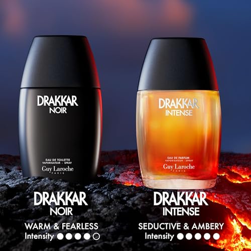 Drakkar Noir By Guy Laroche, Iconic Designer Fragrance, Intense & Powerful Eau de Toilette, Fougere Blend & Aromatic Spices, Long Lasting Mens Cologne, Day and Evening Scent, 6.8 Fl. Oz.