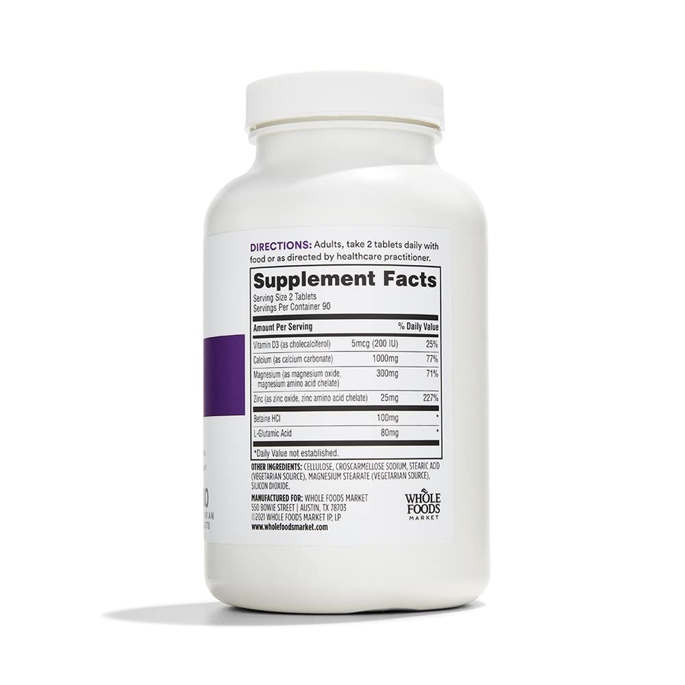 365 by Whole Foods Market, Cal-Mag-Zinc Vitamin D3, 180 Count