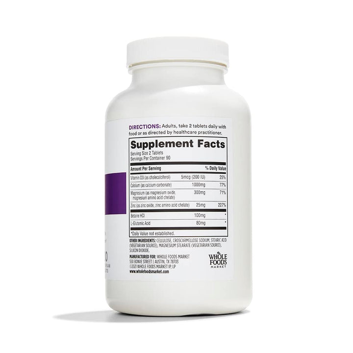 365 by Whole Foods Market, Cal-Mag-Zinc Vitamin D3, 180 Count