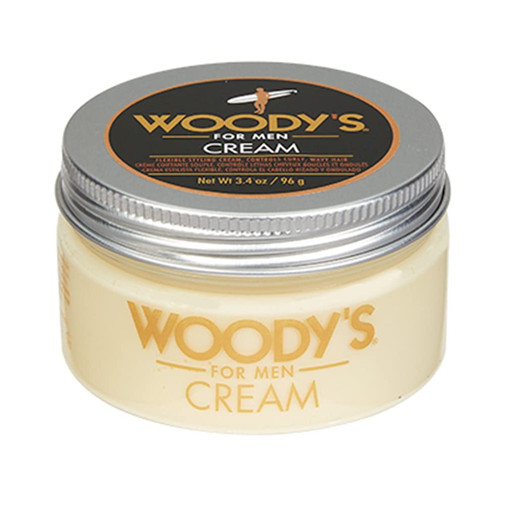 Woody's Flexible Styling Cream for Men, Styling Cream, 3.4 Ounce