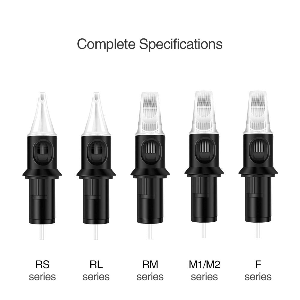 Stigma #12(11M1) Standard Disposable Tattoo Needle Cartridges with Membrane Safety Cartridges for Tattoo Artists Weaved Magnum Shader 20Pcs Standard Pack EN05-20-1211M1