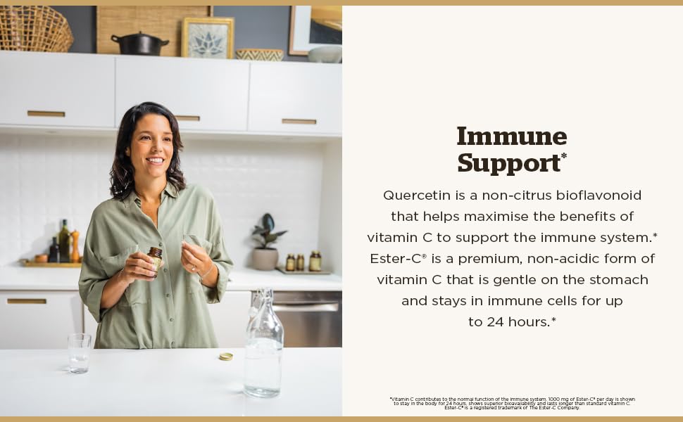 Solgar Quercetin Complex with Ester-C Plus, Unique Synergistic Formulat Immune Health Support, 100 Vegetable Capsules