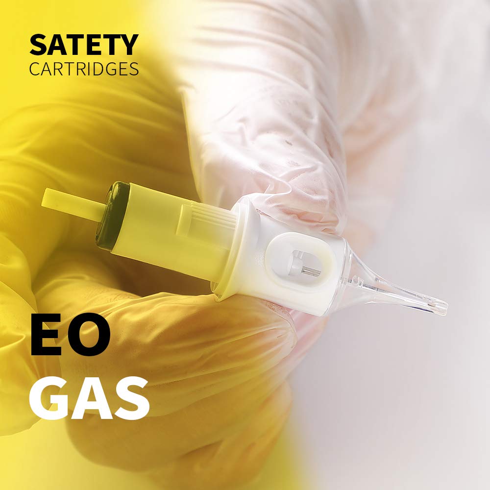 Hawink Tattoo Cartridge Needles #12 Standard 17 Curved/Round Magnum M-Taper 50PCS with Membrane Professional Disposable EN05C-50-1217RM