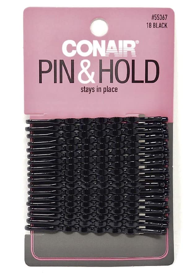 Scunci 55367 Black Styling Essentials Bobby Pins 18 Count