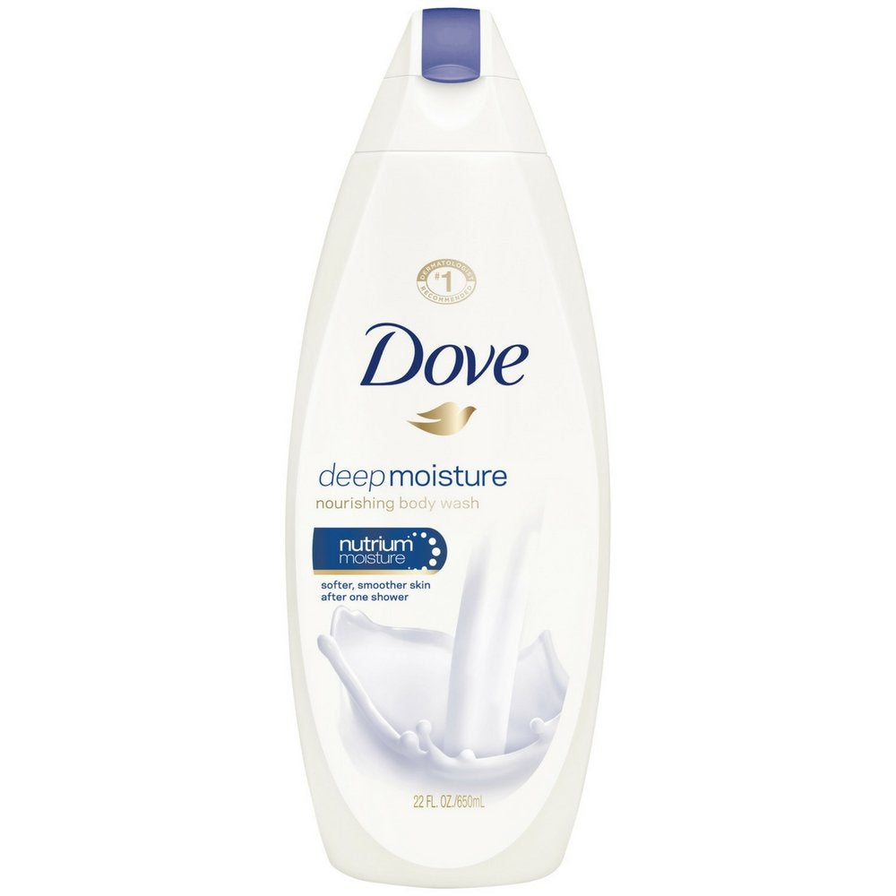 Dove Body Wash With Skin Natural Nourishers for Instantly Soft Skin and Lasting Nourishment Deep Moisture Sulfate Free 22 oz, 4 Count