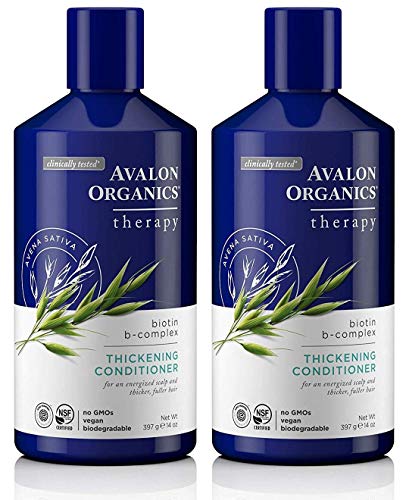 Avalon Organics Biotin B-Complex Thickening Conditioner, 14 Ounce (Pack of 2)