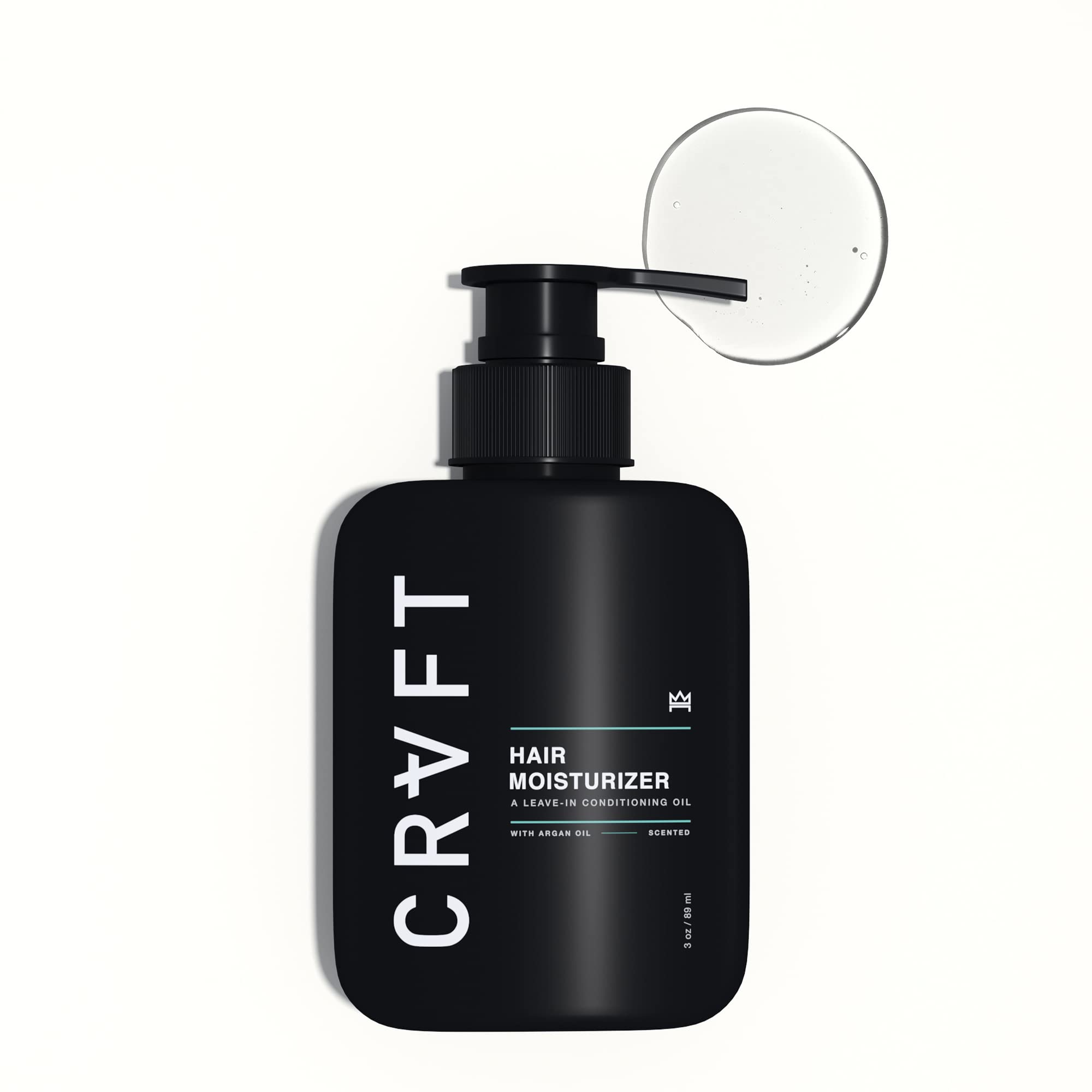 CRVFT Daily Leave in Conditioner For Men [OIL] | 30 Day Supply | Men's Hair Moisturizer | Hair Oil For Men | For Dry/Damaged Hair | Scented | (3oz) AM
