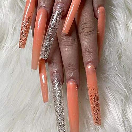 Natural: Yimart 100pcs White/Clear/Natural Extra Long Curve Nail Tip UV Gel French Acrylic False Nail Art Salon long Tips (Natural)