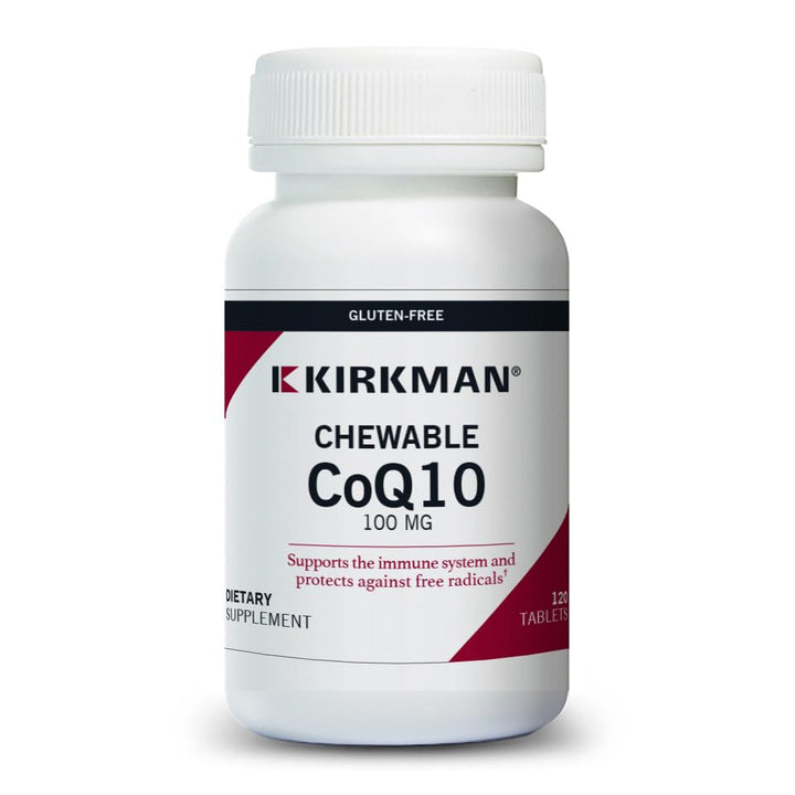 Kirkman Coenzyme Q10 100 mg Chewable Tablets (with Stevia) - 120 Chewable Tablets