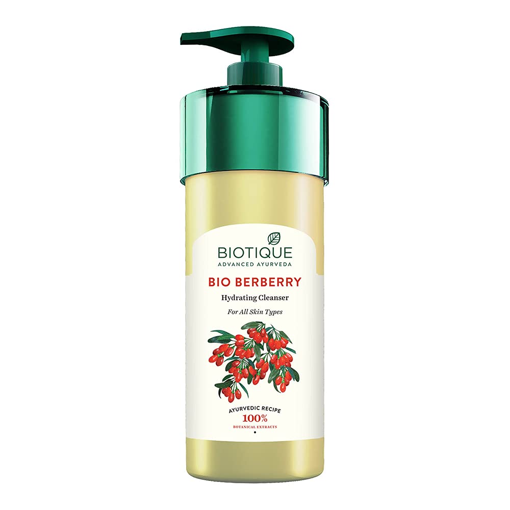 Biotique Bio Berberry Hydrating Cleanser, 800ml I All Skin Type I Leaves skin feeling soft and smooth