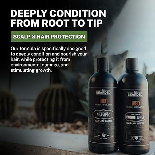 Live Bearded All-Natural Conditioner for Men - Promotes Hair Growth - Thinning and Hairloss - Deep Conditioning, Moisturizing | Tombstone Scent - Sweet Tobacco, Cedar