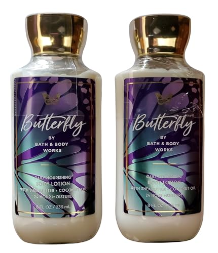 Bath & Body Works Butterfly Body Lotion 8 Ounces Each Pack of 2 Packaging May Vary