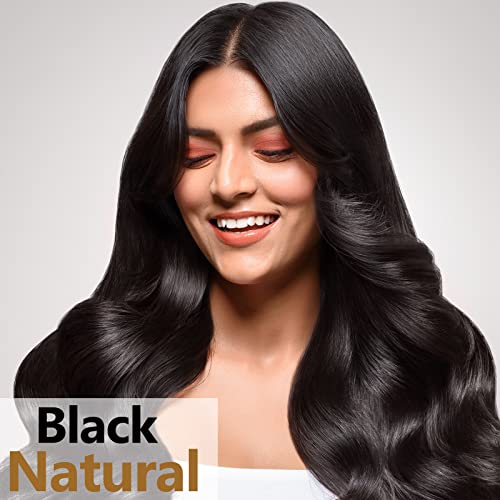 Instant Black Hair Dye Shampoo, Natural 3-in-1 for Gray Coverage in 10-15 mins, Long-Lasting Color Effect for Women and Men, 16.9 Fl Oz (Black)
