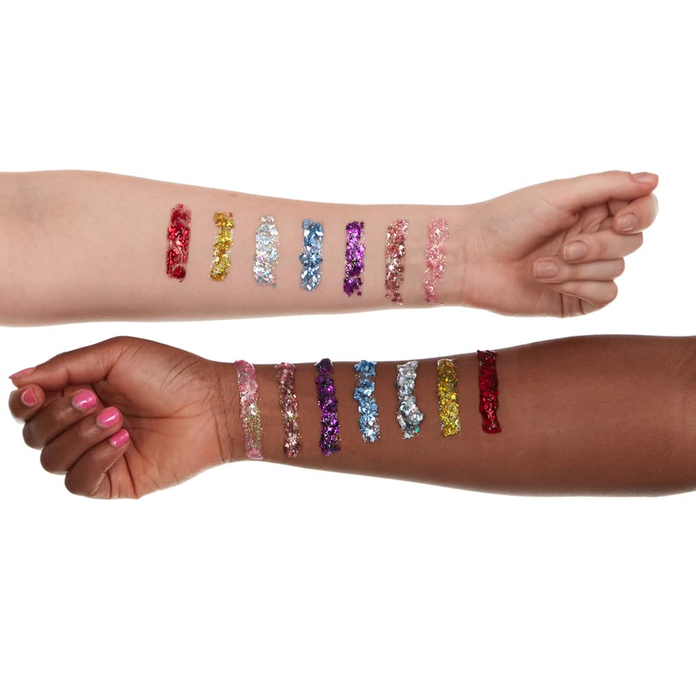 CAI BEAUTY NYC Glitter | Easy to Apply, Easy to Remove Chunky Glitter for Body, Face and Hair | Bag Pouch | Holographic Cosmetic Grade Glamour (Rose Gold Pink)