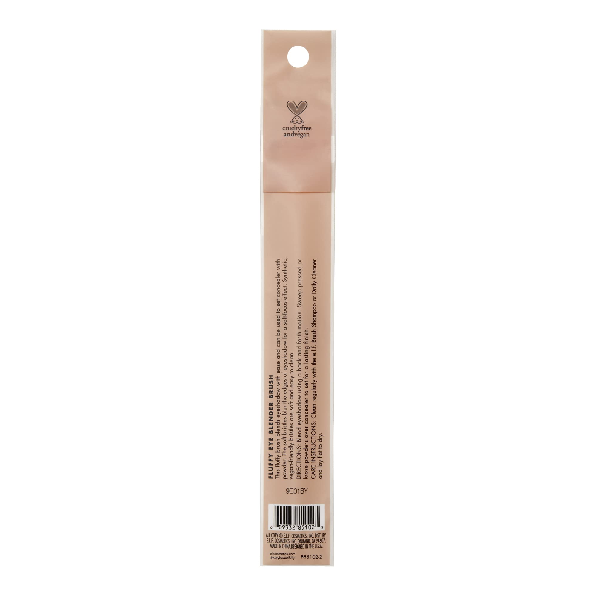 e.l.f. Fluffy Eye Blender Brush for Precision Application, Synthetic