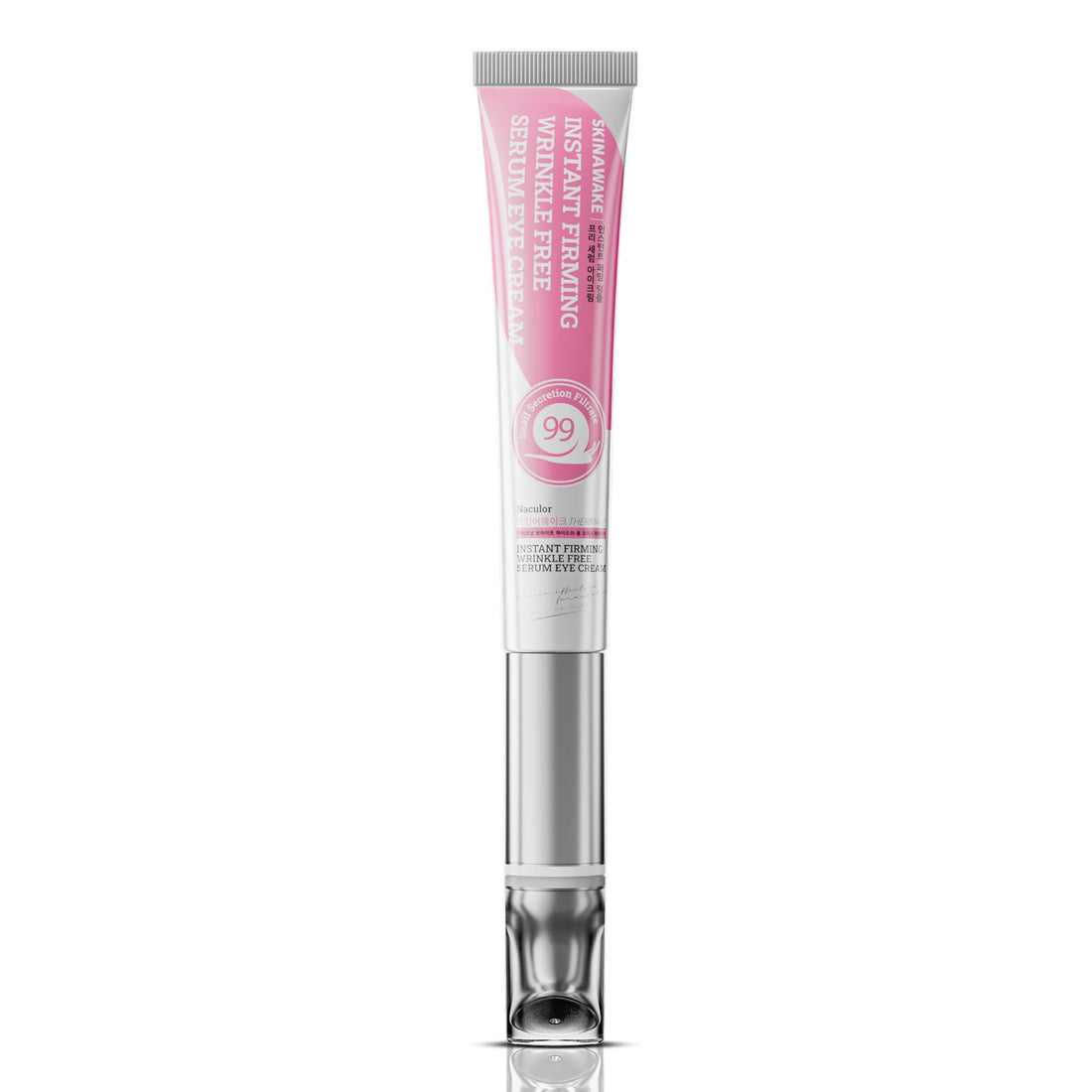 Naculor Snail Mucin 99% Eye Cream with Applicator/Massager, Smoothening & Firming Night Eye Serum, Snail Secretion Filtrate Complex for Dark Circles & Fine Lines