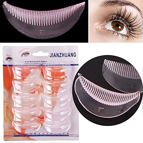 10 Pairs S/M/L Silicone Eyelash Perming Curler Shield Pads with Small Medium Large Size Lash Lift Rods Makeup Beauty Tool Accessories
