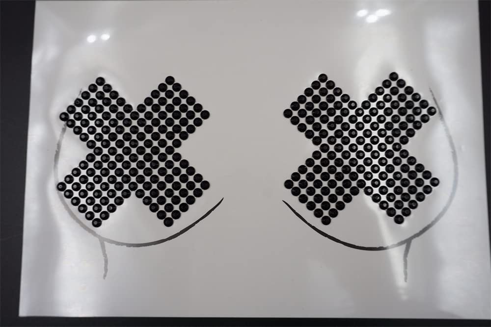 Gold Star-Shaped Mirror Body Jewels gem Rave Festival Rhinestone Face Body Jewelry Stick On Crystal Tattoo Nipple Chest Crystal Body Gem Rhinestone Nipple Pasties(Gold)