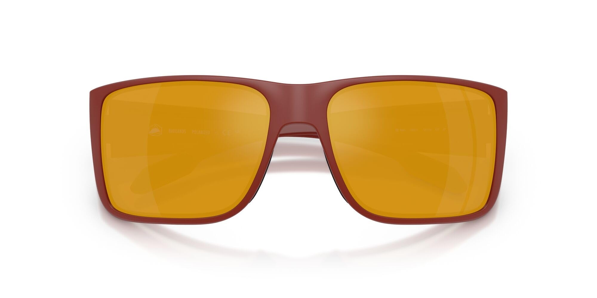 Native Eyewear Men's Badlands Rectangular Sunglasses, Red Bluff/Bronze Mirrored Polarized, 58 mm