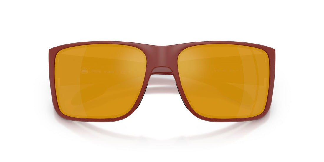 Native Eyewear Men's Badlands Rectangular Sunglasses, Red Bluff/Bronze Mirrored Polarized, 58 mm