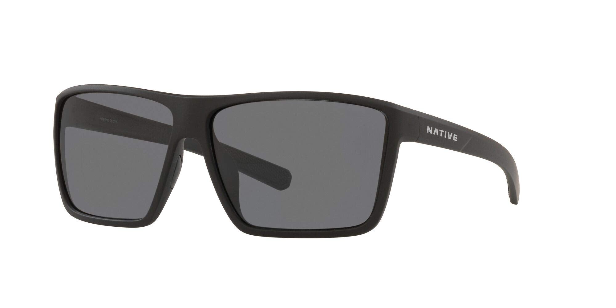 Native Eyewear XD9023 Wells XL Sunglasses, Matte Black/Grey, 64mm