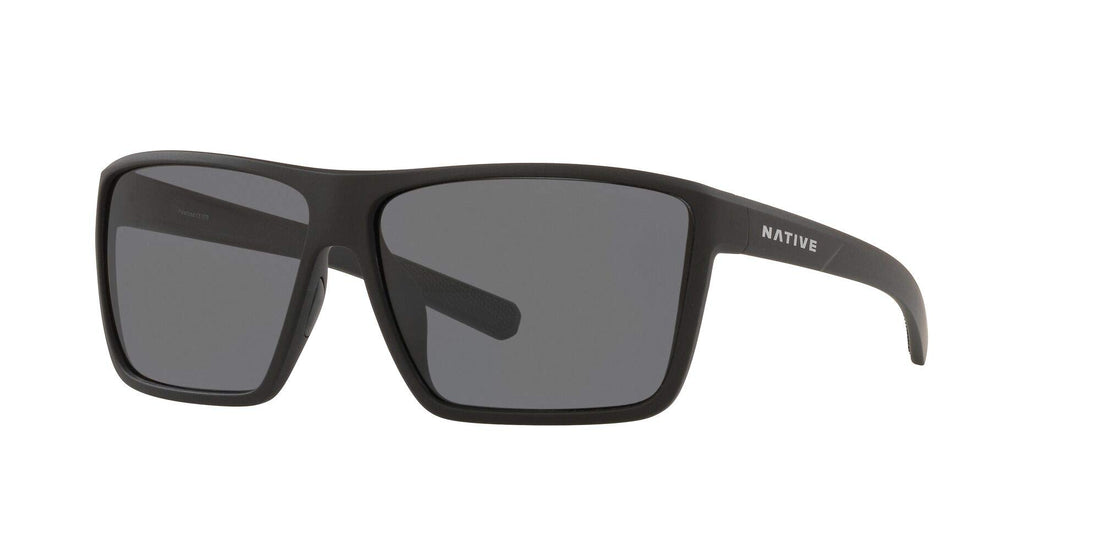 Native Eyewear XD9023 Wells XL Sunglasses, Matte Black/Grey, 64mm