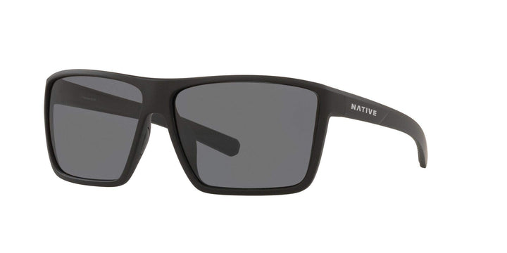 Native Eyewear XD9023 Wells XL Sunglasses, Matte Black/Grey, 64mm