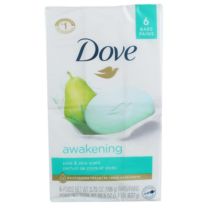 Dove Beauty bar soap pack of 6 (Pear and Aloe Vera)