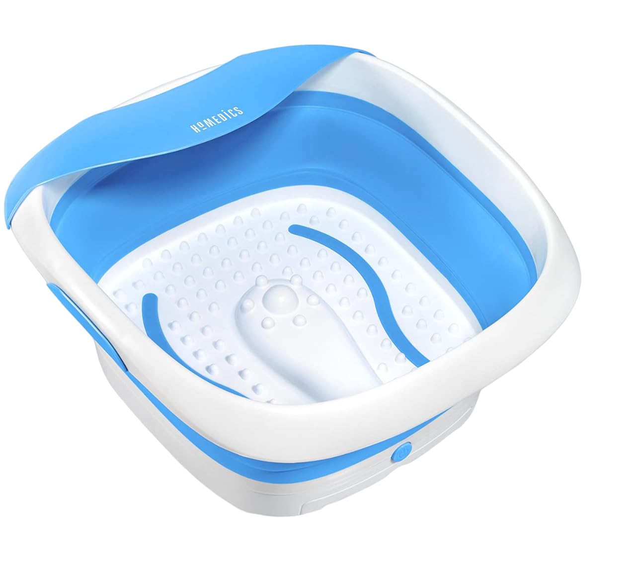 HoMedics Compact Pro Spa Collapsible Footbath with Heat, Vibration massage, Acu-node surface, Safe for use with Epsom salts, FB-350