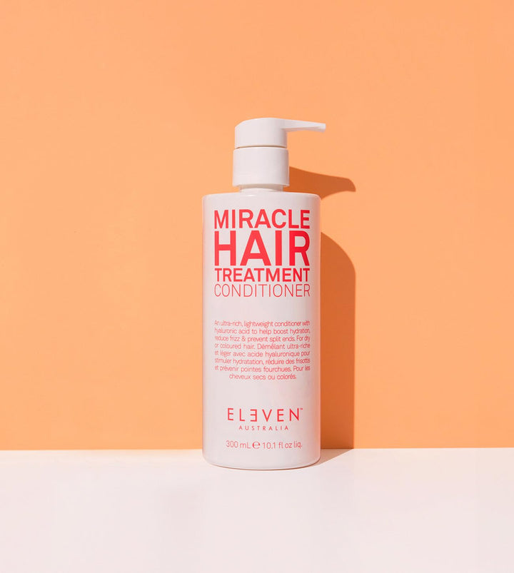 ELEVEN AUSTRALIA Miracle Hair Treatment Conditioner Infused With Hyaluronic Acid to Help Boost Hydration, Reduce Frizz & Prevent Split Ends - 10.1 Fl Oz