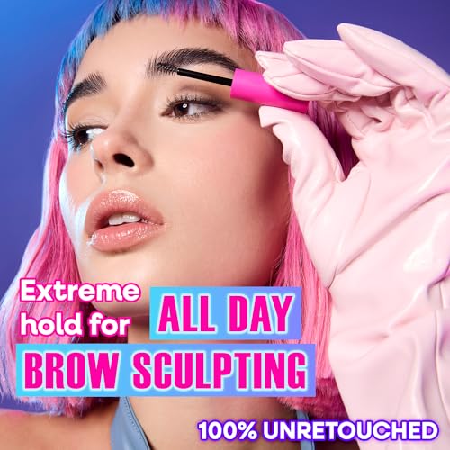 wet n wild Mega Stay Extreme Hold Brow Gel, Lightweight, Non-Sticky & Flake-Free Formula, Long-Lasting 16-Hour Wear, Sculpted & Laminated Brow Look, Easy Application, Cruelty-Free & Vegan - Clear
