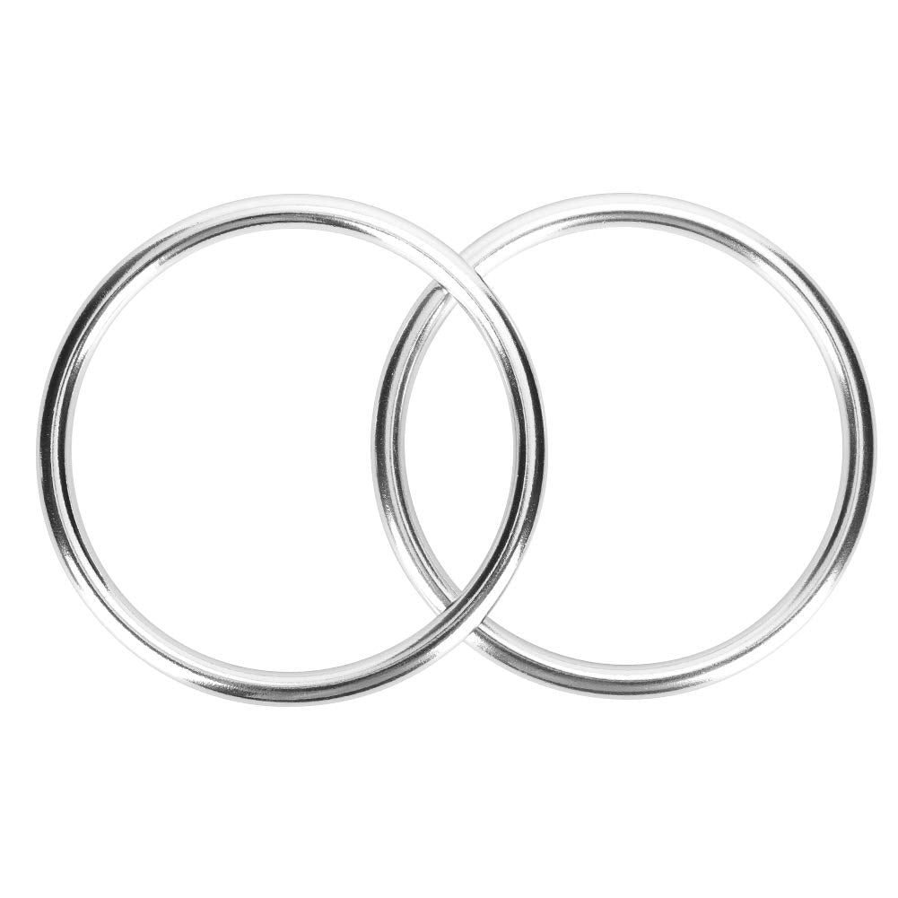 Accmor Baby Sling Ring 3 inch Aluminium Wrap Rings Soft Carrier Ring Accessory for Infants Toddlers Newborn Kids, Works with Your Own Material or Convert Wrap to Sling (Bright Silver)