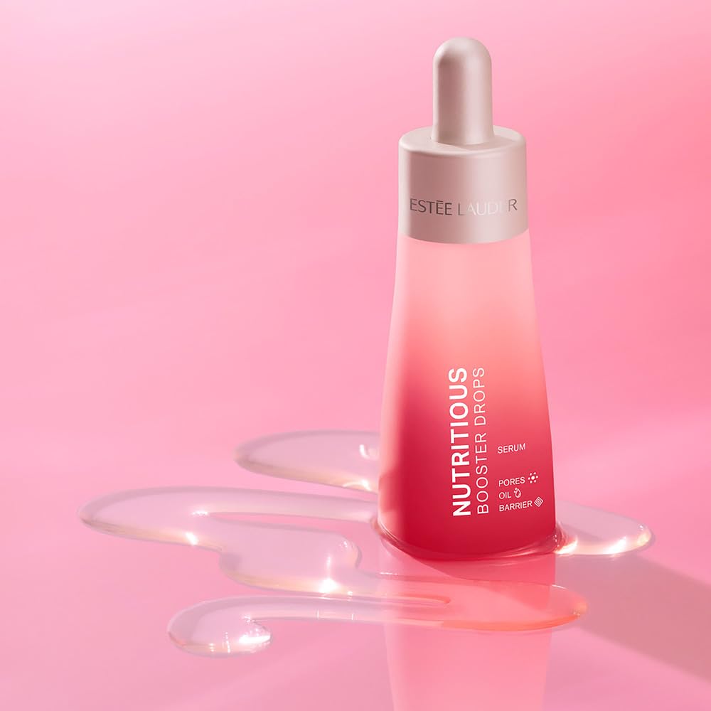 Estée Lauder Nutritious Hydrating Booster Drops Serum with Niacinamide | Pore Minimizing & Barrier Strengthening, 1.2 Fl Oz