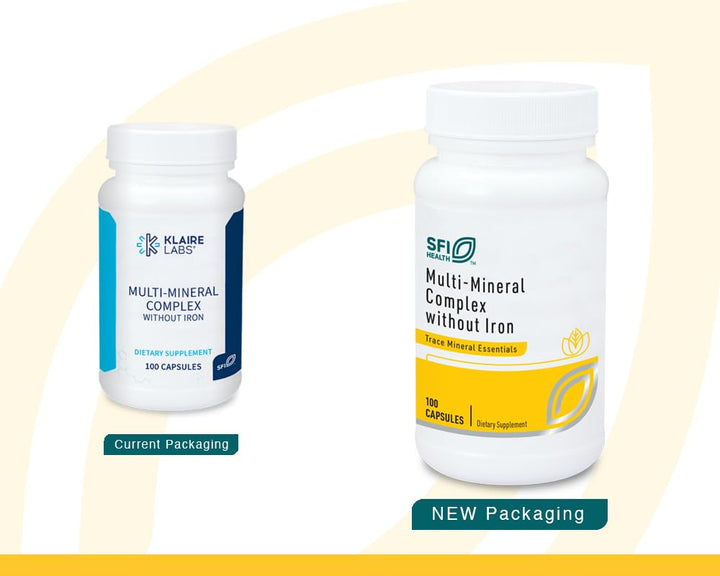 Klaire Labs Multi-Mineral Complex Without Iron - Broad Spectrum & Hypoallergenic Essential Trace Mineral Blend with Copper & Zinc, Iron-Free (100 Capsules)