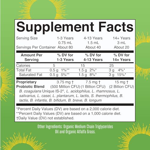 MaryRuth Organics USDA Organic Liquid Probiotic | Digestive Health | Probiotics for Women, Men, Kids | Acidophilus Probiotic | Vegan | Travel Friendly | 20 Servings