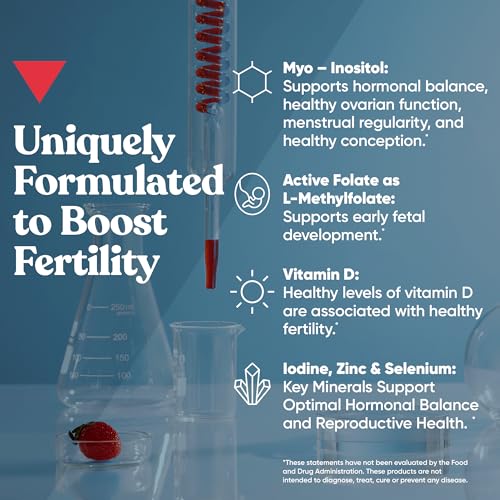 Conception for Her Fertility Gummies - Fertility Supplements for Women with Myo Inositol, Folate & More Essential Nutrients - Delicious Juicy Strawberry Hormone Balance Vitamins, 75 ct Gummies