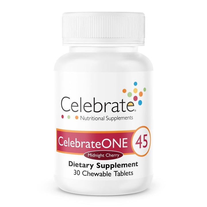 Celebrate Vitamins CelebrateONE 45 Chewables, 45mg Iron - One A Day Bariatric Multivitamin, Essential Vitamins & Minerals - Gastric Bypass & Sleeve Gastrectomy Supplement - Cherry (30 Tablets)