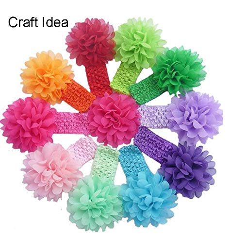 YYCRAFT 29 Pcs 2.75 Wide Elastic Crochet Headbands for Newborn Infant Toddler Baby Girls Hair Bands Accessories