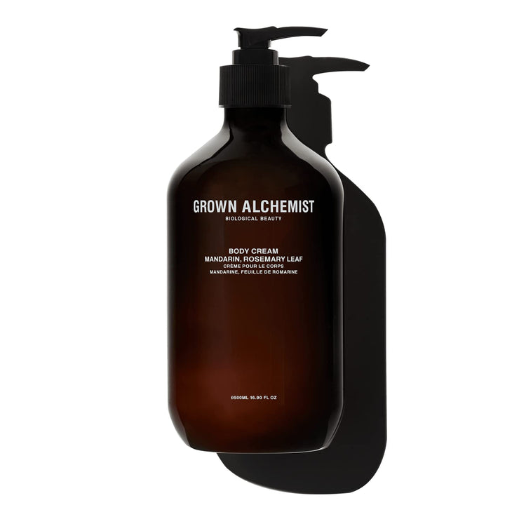 Grown Alchemist Body Cream - Mandarin & Rosemary - Shea Butter Moisturizer with Vitamin C & Jojoba Oil to Help Soothe & Hydrate Dry Skin - Clean Skincare (500ml / 16.9oz Pump Bottle)
