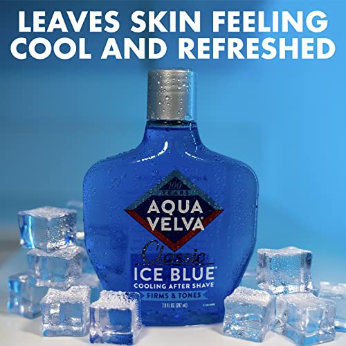 Aqua Velva After Shave, Classic Ice Blue, Soothes, Cools, and Refreshes Skin, 3.5 Ounce